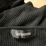 SINEQUANONE義大利品牌黑色毛線罩衫(240220)