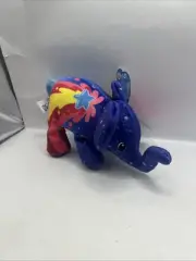 Pop Art Soft 4" Plush Elephant Mini Beanie Space Moon Stars Stuffed Toy Plush
