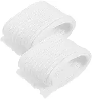 [Minkissy] Elegant Winter Arm Protectors Men Acrylic Thermal Gloves Half-finger Arm Sleeves