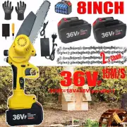 8INCH 4500W 18V Cordless New ectric Chainsaw 2Battery Wood Cutter Rechargeable