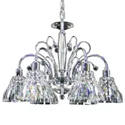 Vencha K-031 6 Light Crystal Chandelier - Chrome