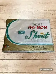 New Vintage Kmart Twin Flat Sheet White No Iron Retro Mod USA Permanent Press