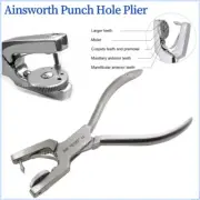 1pc Dental Ainsworth Rubber Dam Punch Hole Forceps Plier Endodontics Clamp Plier