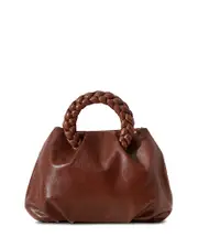 Hereu Bombon M Supple Shiny Leather Pleated Crossbody