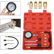 Petrol Engine Cylinder Compression Tester Kit Gauge Tool Automotive 8pcs
