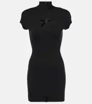 [Mugler] Mugler Black Star cutout minidress AU 16 black