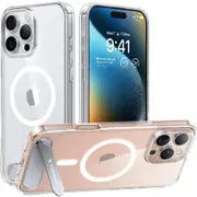 Torras iPhone 16 Pro Max (6.9") Pstand Case - Clear MagSafe Compatible - Built-in Versatile Seamless Stand [X00FX1943]