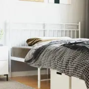 White Double Metal Headboard 137cm Stylish Bedroom Furniture Modern Design