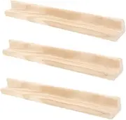 ARTSEWPLY 19cm Natural Wood Letter Display Trays DIY Craft Domino Holders Unfinished Wooden Tile Racks Australian Craft Decor Wood Trays