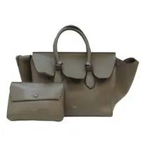 在飛比找Yahoo奇摩購物中心優惠-【二手名牌BRAND OFF】CELINE 賽琳 灰色 牛皮