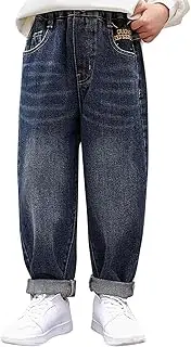 [Generic] Boy's Fashion Jeans Denim Elastic Waist Summer Leisure Style Loose Cute Trendy Comfy Fashion Toddler Trousers