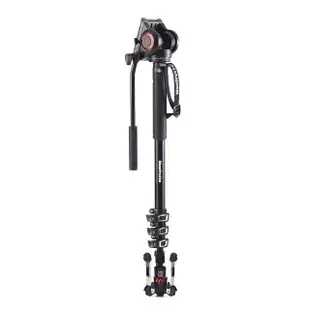 【Manfrotto 曼富圖】XPRO單腳架 鋁合金四節攝錄單腳架+油壓雲台套組 MVMXPRO500(公司貨)