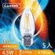【Luxtek】可調光LED燈泡 蠟燭燈 4.5W E27 黃光 五入 (C35)