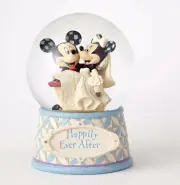 Jim Shore Disney Traditions Water Ball - Mickey and Minnie Mouse - Happily Ever