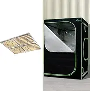 Green Fingers Grow Tent 150 x 150 x 200cm Hydroponics Growing System Indoor Greenhouse Hydroponic Indoor Plant Kits,with 4500W LED Grow Light Full Spectrum Plant Vegetable Flower Lamp