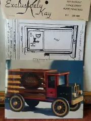 KAY BOOKOUT 1988 OLD RACK TRACK DEERHORN NUT wood toy PAINTING PATTERN