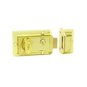 Yale Gold Single Cylinder Night Latch