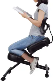 Ergonomic Kneeling Chair Back Support Adjustable Stool Home Office
