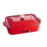 BRUNO電烤盤(紅）附平板料理盤+章魚燒烤盤