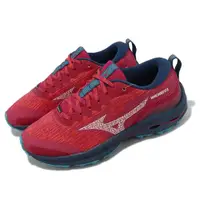 在飛比找ETMall東森購物網優惠-Mizuno 慢跑鞋 Wave Rider GTX 女鞋 紅