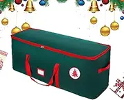 Heavy Duty Christmas Tree Storage Box - 600D Oxford Waterproof Bin With Smooth Zipper Pouch for 7.5 Ft Artificial Trees