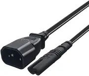 Lrocaoai IEC 3-Pin C14 Male to C7 Female Converter Adapter Cable for PDU UPS Kettle(2.0M), 500094366A4