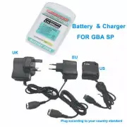 Gameboy Advance SP Battery Rechargeable 850mAh+charger For Nintendo Game Boy GBA