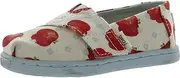 [TOMS] Girl's Alpargata (Toddler/Little Kid) White Once Upon A Farm Apple Print