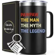 Pawpaw Gifts, Pawpaw The Man The Myth The Legend 20oz Insulated Coffee Black-2