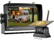 Magnetic Solar Wireless Backup Camera, 1 Min Install RV Backup Camera, 7IN 10...