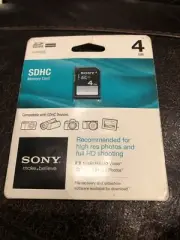 New - OEM Sony 4GB 15 MB/S SDHC Card - SF4N4 SF4N4/TQ3 - Class 4 - 027242799561