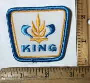 Vintage King Feed & Seed Logo Patch Business Agricultural Farming Wheat Corn