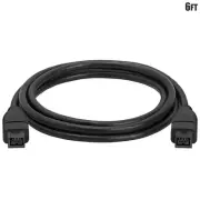 6FT FireWire 800 9Pin Male to 9 Pin Male IEEE1394b Cable Cord iLINK PC Mac Black