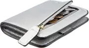 Toughergun RFID Blocking Leather Wallet -Mini Purse w/ ID Window - Greyish Gold
