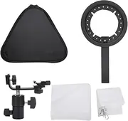 Universal Camera Flash Diffuser Speedlight Softbox,Portable Folding Storage Case Light Accessory,Matal Bayonet with L-Shaped Bracket for Portrait,Product,Photography (80 * 80cm)