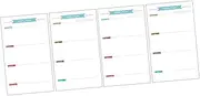 SHOWERORO 2sets Journal Notebook Planner Paper Refills Binder Lined Papers Smooth Writing Surface 40sheets*2