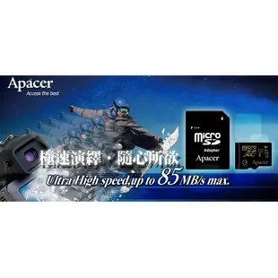 Apacer 宇瞻 64G 64GB 85MB MicroSD SDXC TF 記憶卡 公司貨