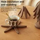 Heat-resistant Mats Trivets Christmas Tree Shape Walnut Trivets for Pots