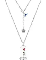 [Couture Kingdom] Disney Beauty And The Beast Enchanted Rose Necklace in Silver