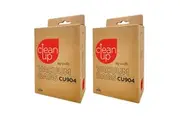2x 5pc CleanUp CU904 Replacement Vacuum Bags Set Efficient Dust Capture White