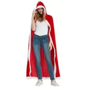 Christmas Cloak Santa Cloak Hooded Cape Costume for Women Cosplay Stage3313