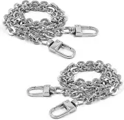 2 Pcs Metal Chain Handles Strap, Purse Chain Straps , Handbags Chain Handles for