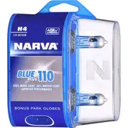 Narva Blue Plus 110 Headlight Globes - H4, 12V 60/55W, 48532BL2