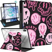 [Kidcube] for Samsung Galaxy Tab S9 Plus/S9 FE Plus Case 12.4 Inch for Women Girls Cute Folio Cover with Pencil Holder Cool Unique Design Rotating Stand Tablet Case for Tab S9 FE+/S9+ 2023