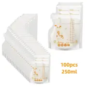 Giraffe 100Pcs Breastmilk Storage Bag Self Standing Baby Food Storage Containers
