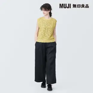 【MUJI 無印良品】女強撚網織法式袖針織衫(共4色)