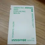 INNISFREE 綠茶子玻尿酸保濕精華 1ML 2026 05 29 精華液