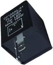 FELTECHELECTR 2 LED Flasher Relay for Car Motorcycle Turn Signal Pin Blinker Resistor Easy Installation Fix Flashing Issues Black Electronic Warning Flasher