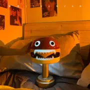 Creative Hamburger Table Lamp Fashion Brand Design Cartoon Hamburger Monster Nig