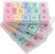 ERINGOGO 60pcs Math Puzzle Erasers for Educational Multiplication Residue Creative Learning Classroom Rewards Party Favors Back to School Supplies